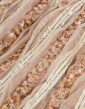 Sequin Stripe Disco Skirt, Gold (GOLD), large