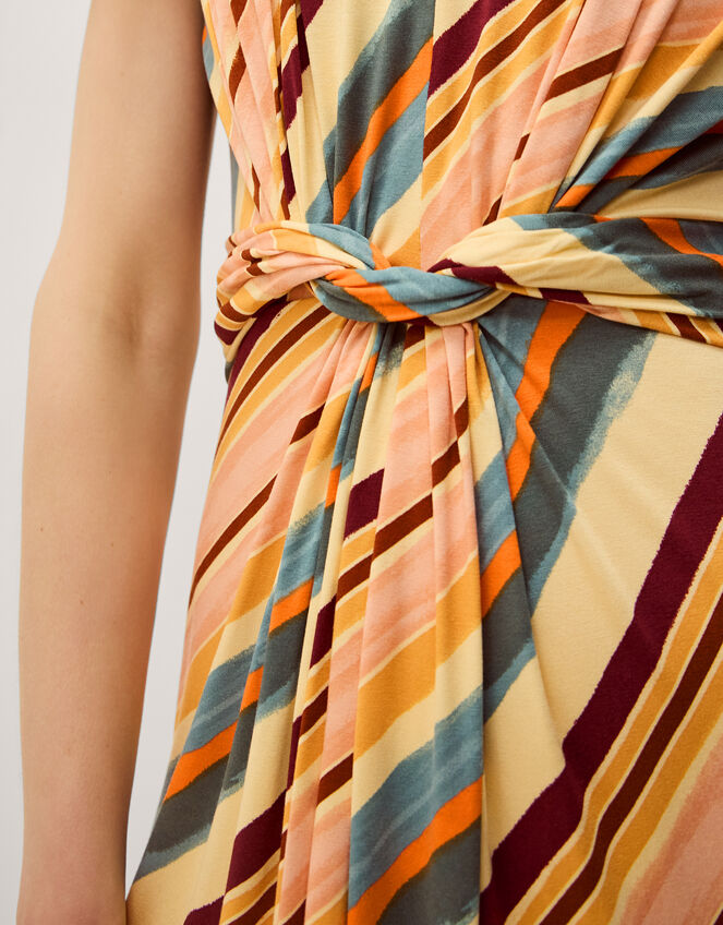 Tola Stripe Jersey Midi Dress Pink | Midi Dresses | Monsoon US.