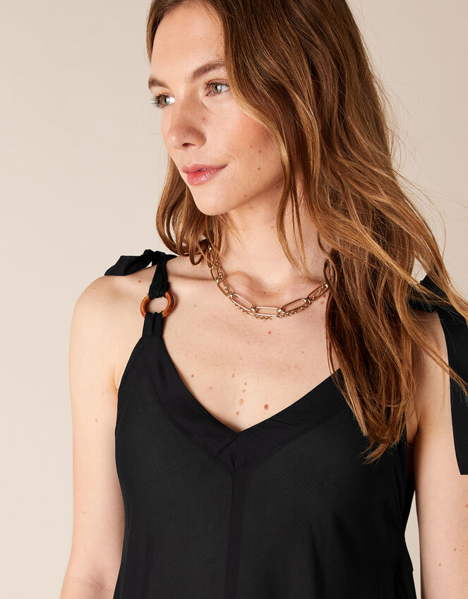 Relaxed Romper in LENZING��� ECOVERO���, Black (BLACK), large