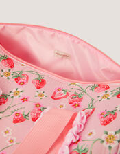 Strawberry Gingham Duffle Bag, , large