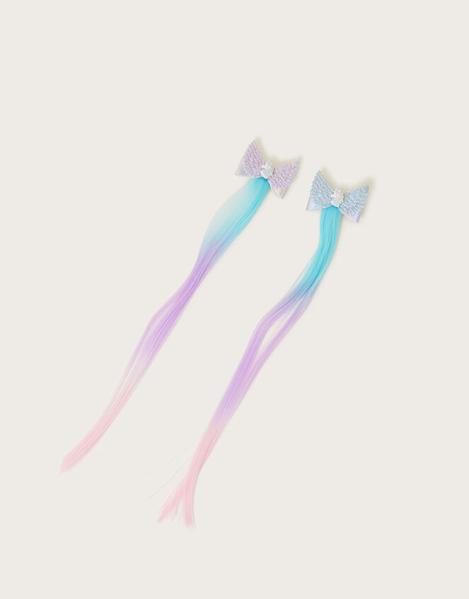 Majestic Unicorn Faux Hair Clips Set of Two, , large