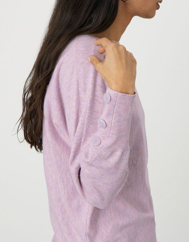 Button Cuff Jumper, Pink (PINK), large