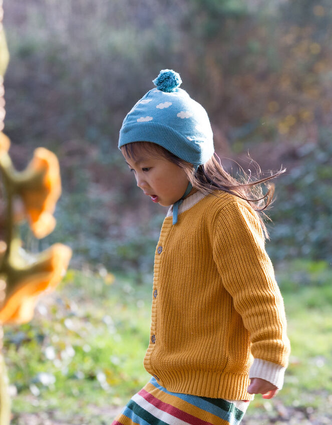 Little Green Radicals Fluffy Cloud Knit Hat, Blue (BLUE), large