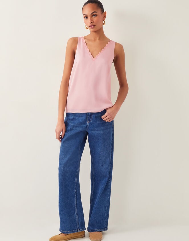 Heidi Satin Cami Top, Pink (BLUSH), large