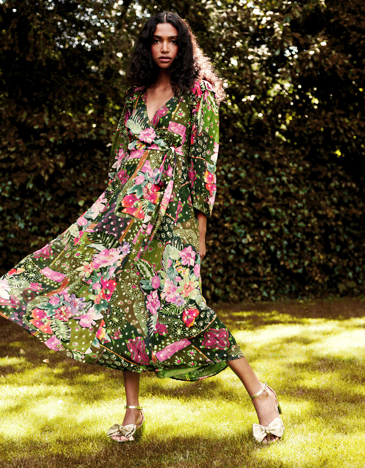 Viscose wrap dress on sale