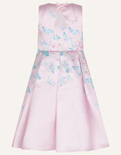 Flutter Butterfly Duchess Twill Dress, Pink (PINK), large