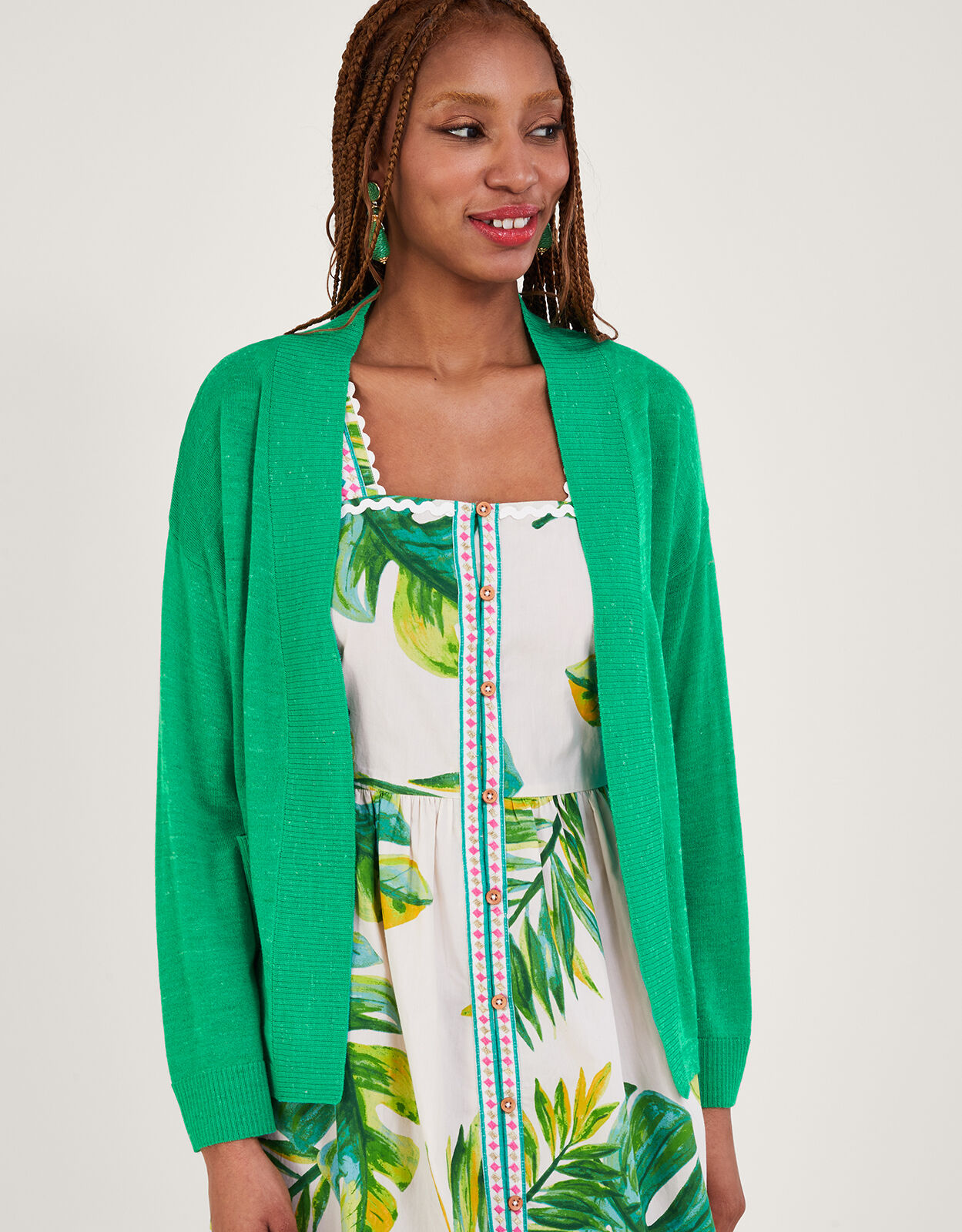 Green cardigan womens cheap