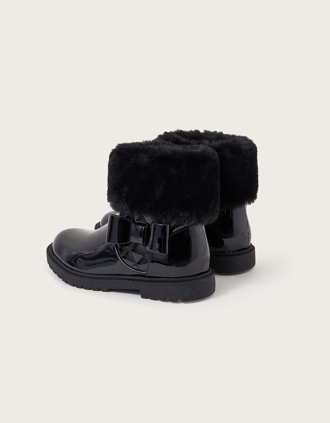 Faux fur trimmed boots shop