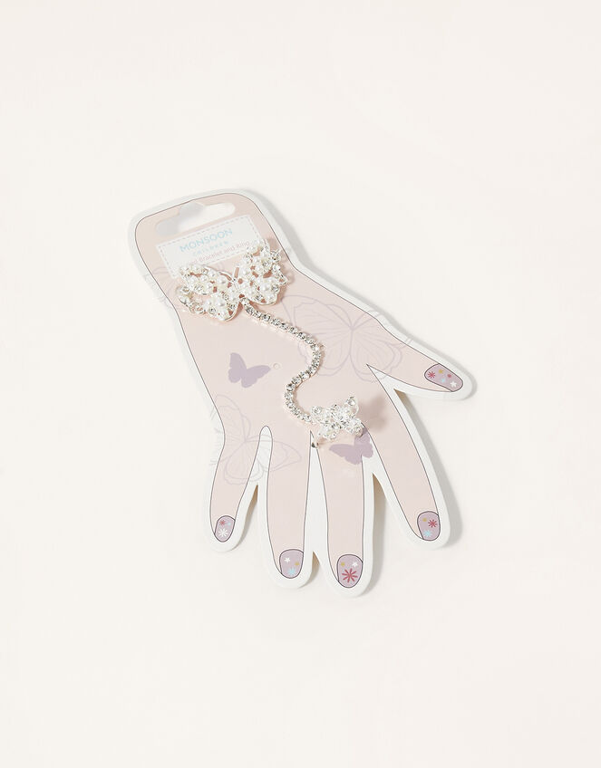 Butterfly Linked Bracelet and Ring Set, , large