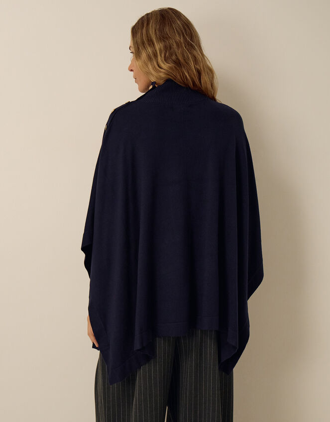 Bae Button Cape, Blue (NAVY), large