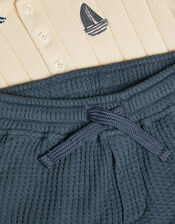 Newborn Knit T-Shirt and Shorts Set, Cream (CREAM), large