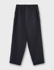 East Esme Embroidered Straight Leg Trousers, Grey (CHARCOAL), large