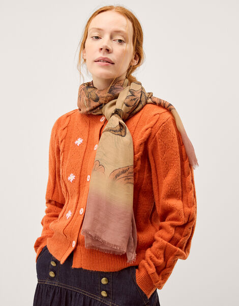 Hermione Floral Lightweight Scarf, , large