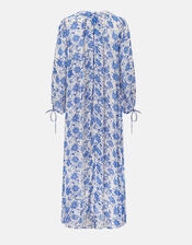 East Becca Floral Georgette Dress, Blue (BLUE), large