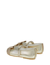 Gracie Glitter Bow Walker Shoes, Gold (GOLD), large