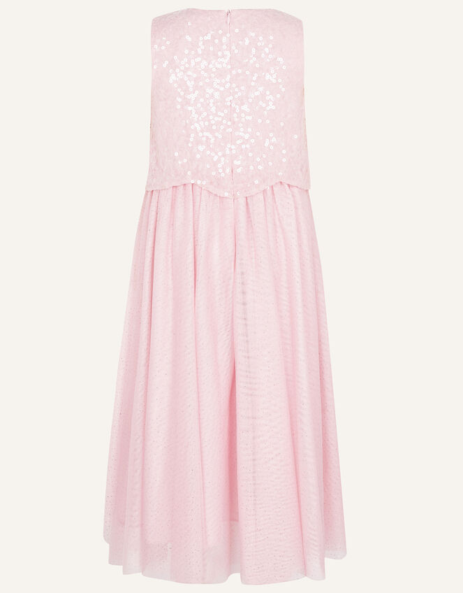 Betsy Sequin Scallop Dress, Pink (PINK), large