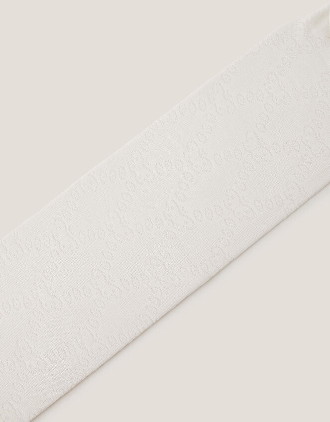 Baby Diamond Butterfly Tights, Ivory (IVORY), large