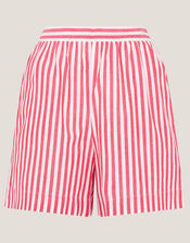 Liv High-Waisted Stripe Shorts, Red (RED), large