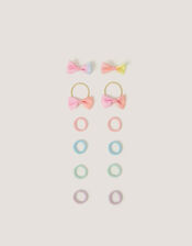Rainbow Hair Bands & Bag Charm Set, , large