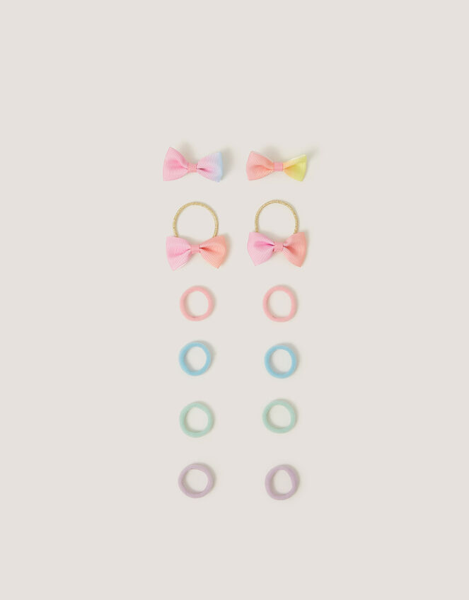 Rainbow Hair Bands & Bag Charm Set, , large