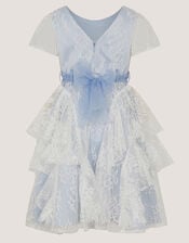 Joanie Cancan Ruffle Lace Dress, Blue (BLUE), large