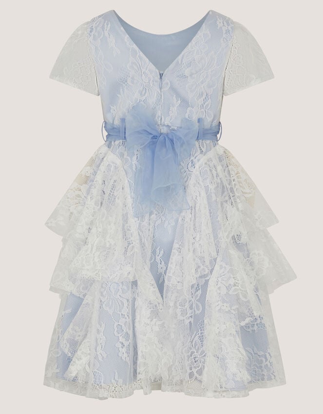 Joanie Cancan Ruffle Lace Dress, Blue (BLUE), large