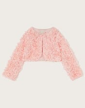 Appliqu&eacute; Rose Cropped Jacket, Pink (PINK), large
