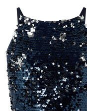 Saskia Reversible Sequin Prom Dress, Blue (NAVY), large
