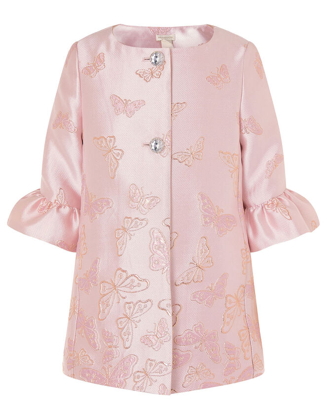 Shimmer Butterfly Jacquard Jacket, Pink (PINK), large