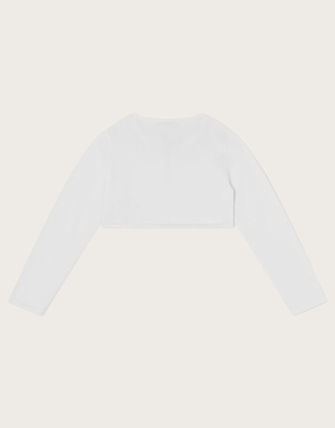 Niamh Pearl Embellished Cardigan, White (WHITE), large