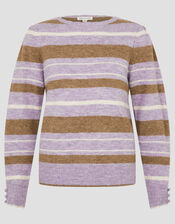 Simone Stripe Jumper, Purple (LILAC), large