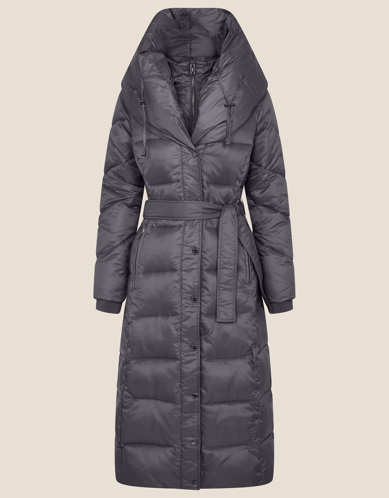 Lauren Padded Maxi Coat Grey | Women's 