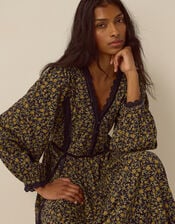 Sophie Floral Print Jersey Midi Dress, Blue (NAVY), large