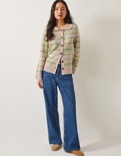 Fawn Fair Isle Cardigan, Green (GREEN), large