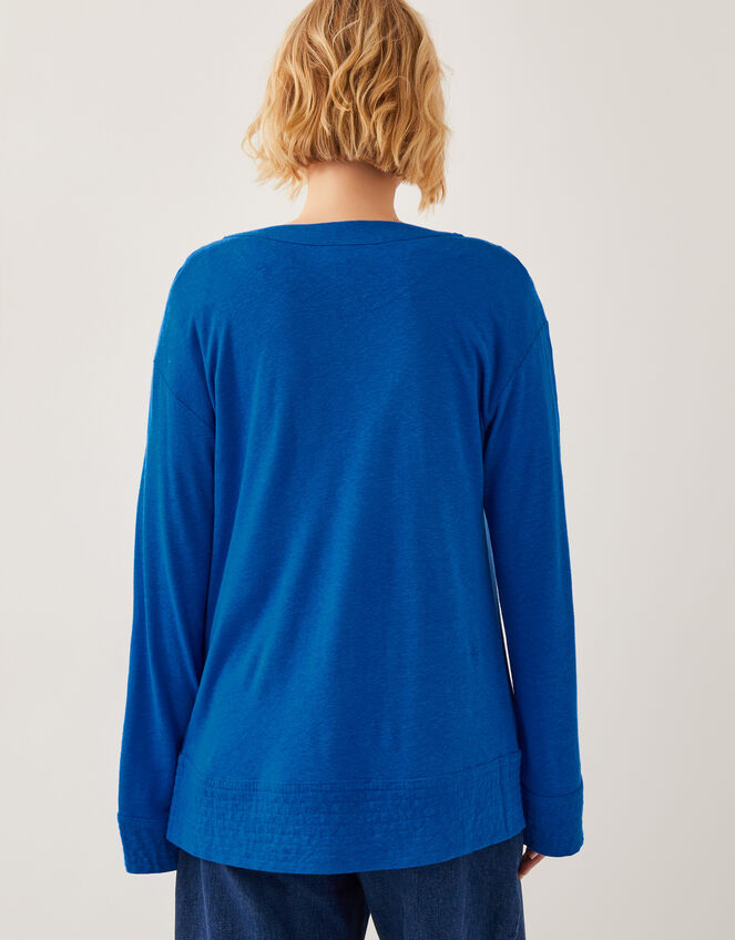 Sky Linen-Blend Jacket, Blue (BLUE), large