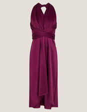 Tia Twist Prom Dress, Red (BERRY), large
