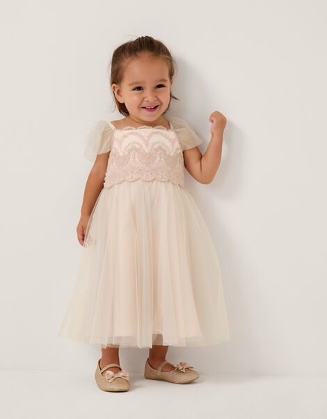 Baby Francesca Lace Tulle Party Dress, Pink (PINK), large