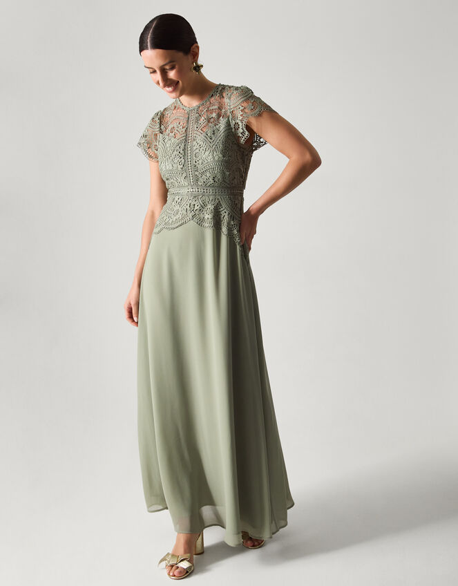Monica Lace Bridesmaid Dress Green | Evening Dresses | Monsoon Global.