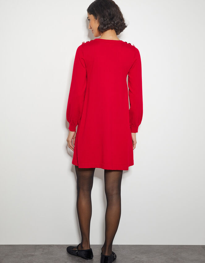 Susie Mini Sweater Dress, Red (RED), large