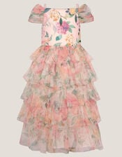 Agnes Floral Print Ruffle Tier Dress, Multi (MULTI), large