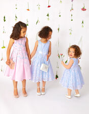 Flutter Butterfly Duchess Twill Dress, Pink (PINK), large