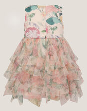Baby Agnes Floral Print Ruffle Tier Dress, Multi (MULTI), large