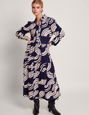 Nula Print Tier Dress, Blue (NAVY), large
