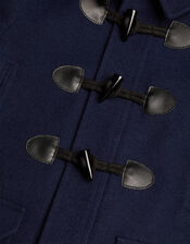 Duffle Coat with Hood, Blue (NAVY), large