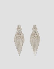 Crystal Diamante Fringe Drop Earrings, , large