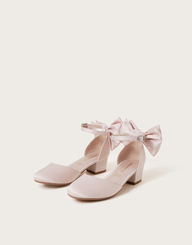 Sara Satin Bow Two-Part Heels, Pink (PINK), large