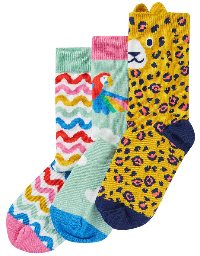 3-Pack Frugi Print Socks, Multi (MULTI), large