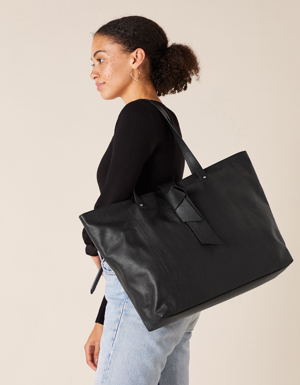 Large Slouch Leather Shoulder Bag Accessories Monsoon Global