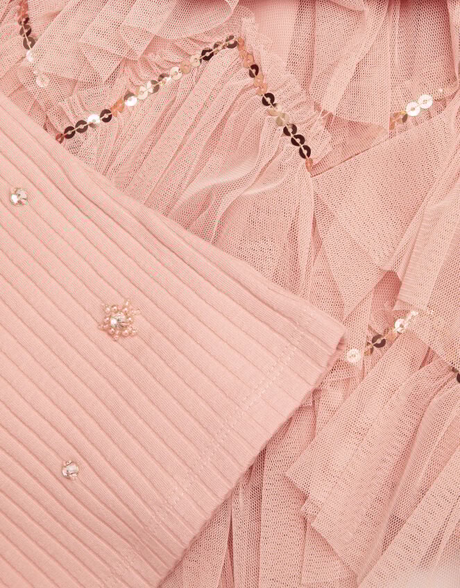 Embellished Long Sleeve Disco Set, Pink (PINK), large