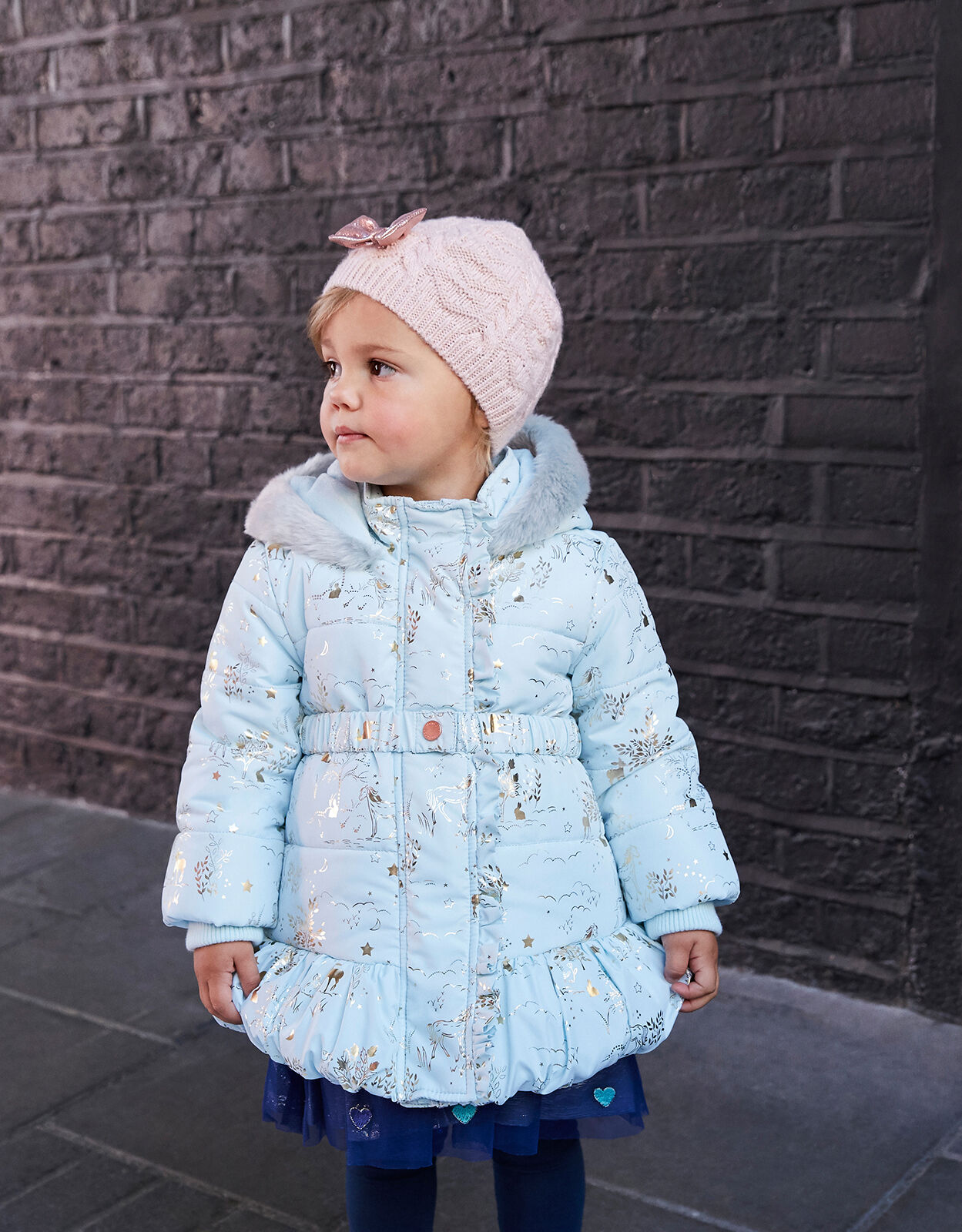 Baby Foil Padded Coat Blue